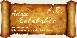 Adam Belobabić vizit kartica